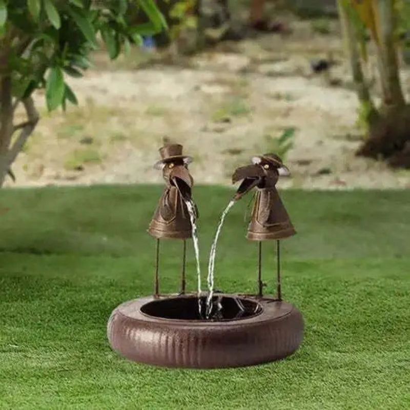 NatureGlow Dyr-inspiriertes Wasserfallbrunnen für den Außenbereich