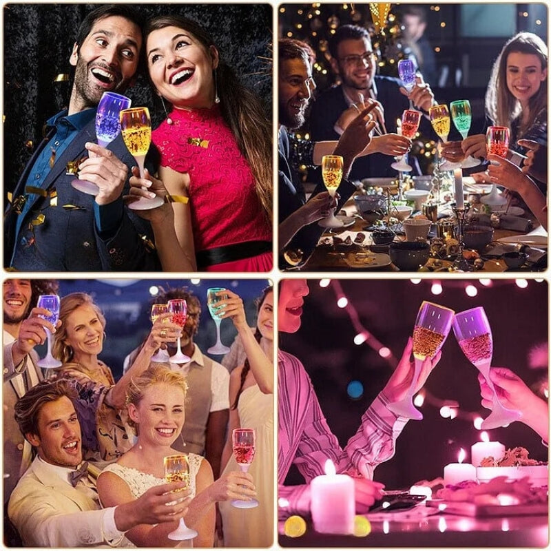 LumiFlute - Farbwechselndes LED Champagnerglas