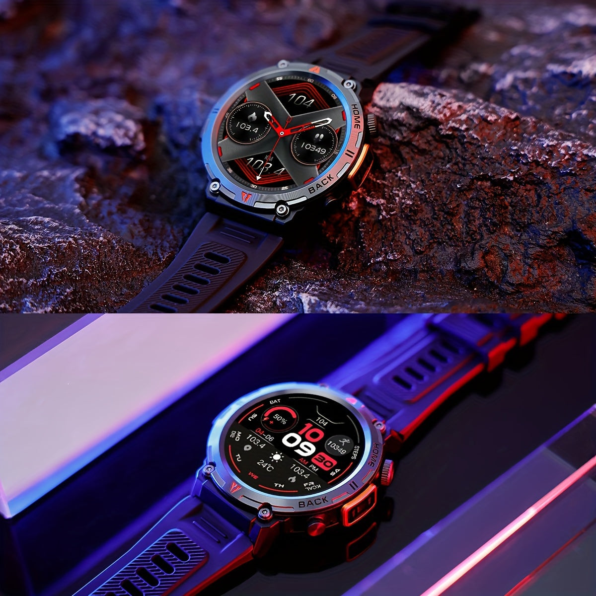 Leo - Taktische LED Fitness Smartwatch