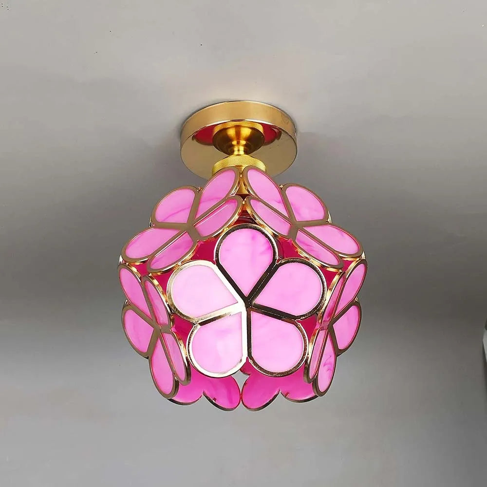Blumenstil Glasdeckenleuchte