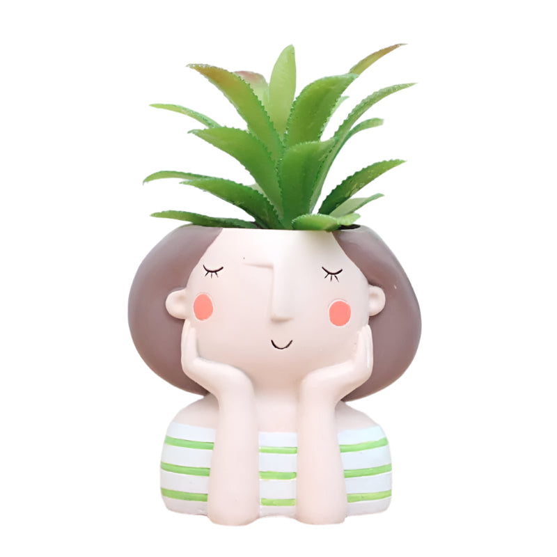 UrbanSprout Mini Harz-Blumentopf-Set – Verspielte Sukkulentgefäße