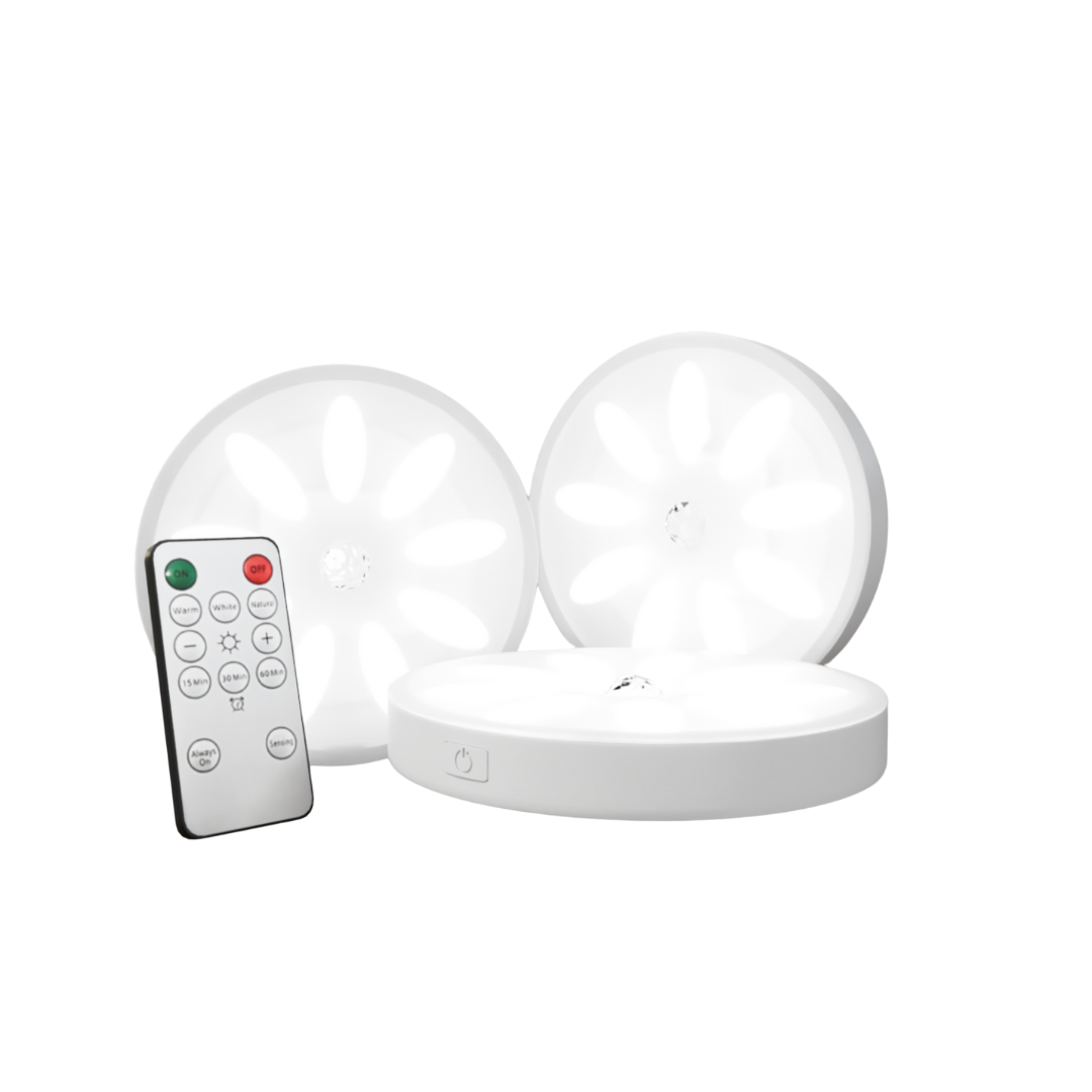 GlowFokus – Kabelloser LED-Scheinwerfer mit Fernbedienung und USB-Aufladung