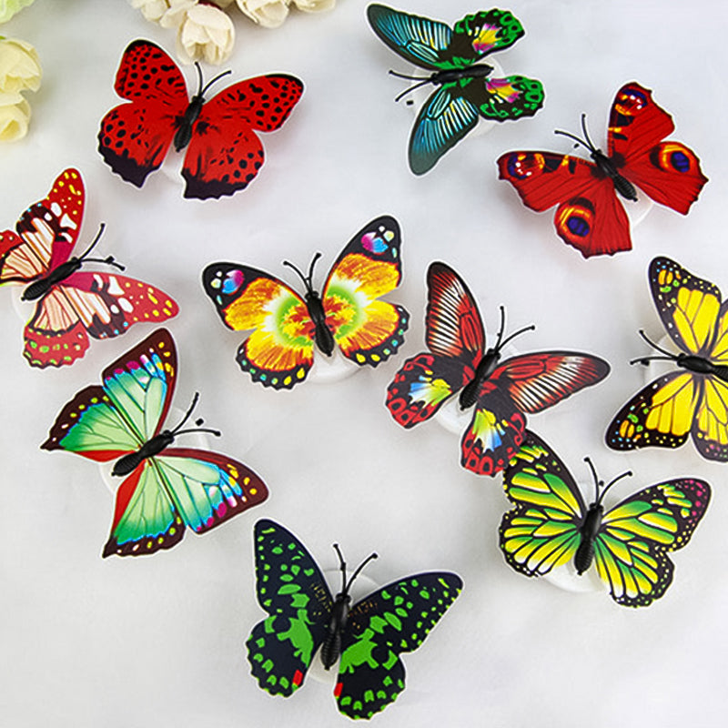 LumiWings - 3D bunte LED Schmetterlings Nachtlichter