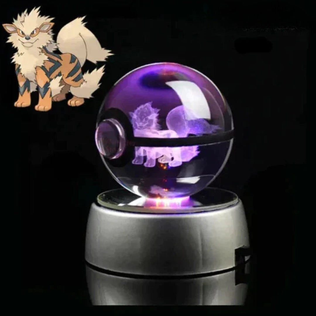PokéGlow - Kristallkugel Ikonische Pokémon Figuren LED Lampe