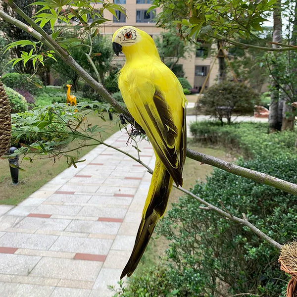 Lebenserlebnis Papagei Gartenornament für elegante Außenbereiche