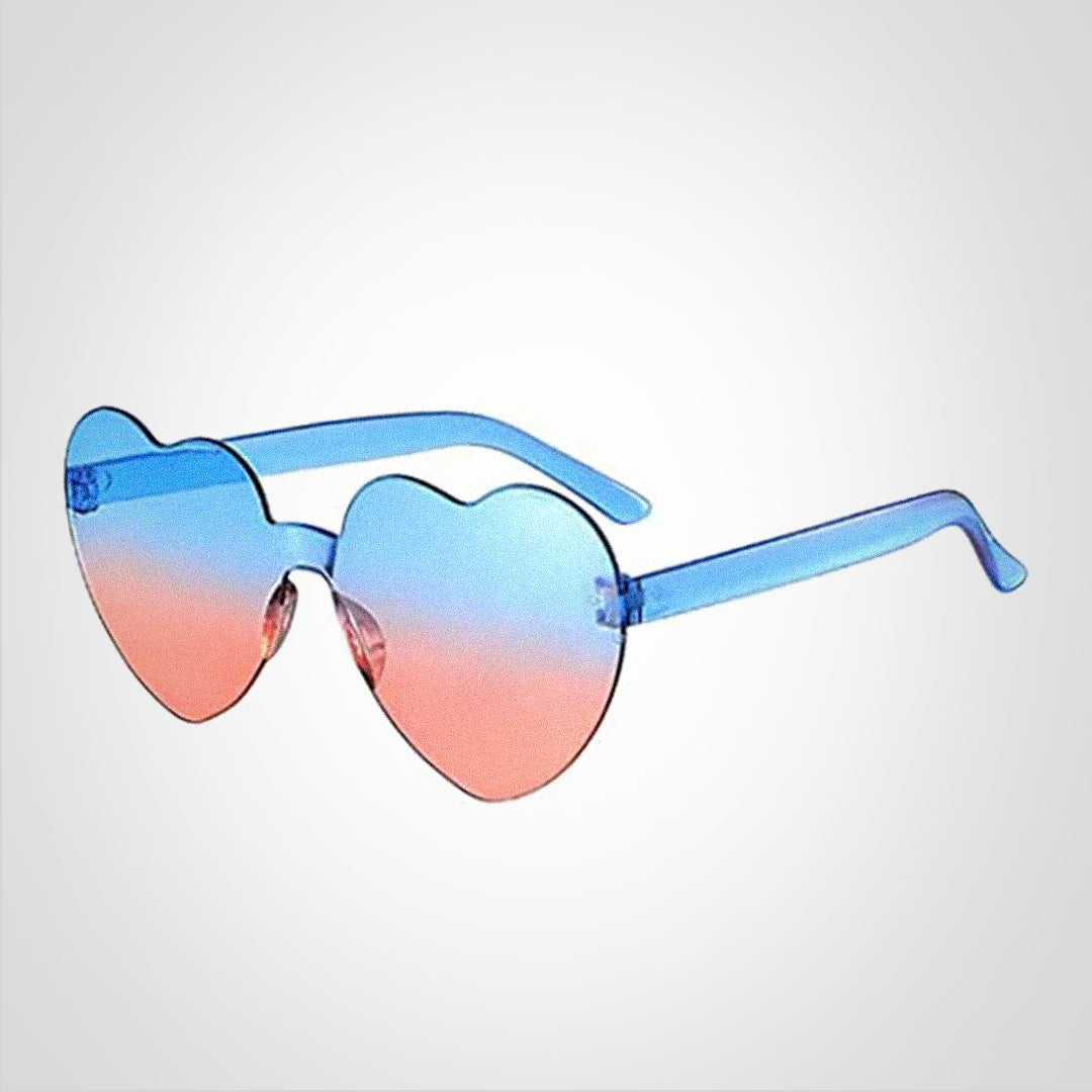 Liva Herzförmige Sonnenbrille mit Farbverlauf und UV400 Schutz