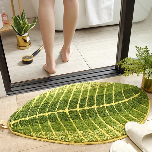LeafLuxe - Ovale Fußmatte Naturinspirierter Teppich
