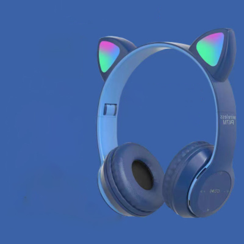 Kabellose LED Katzenohren Kopfhörer mit Bluetooth und eingebauter Mikrofonsteuerung