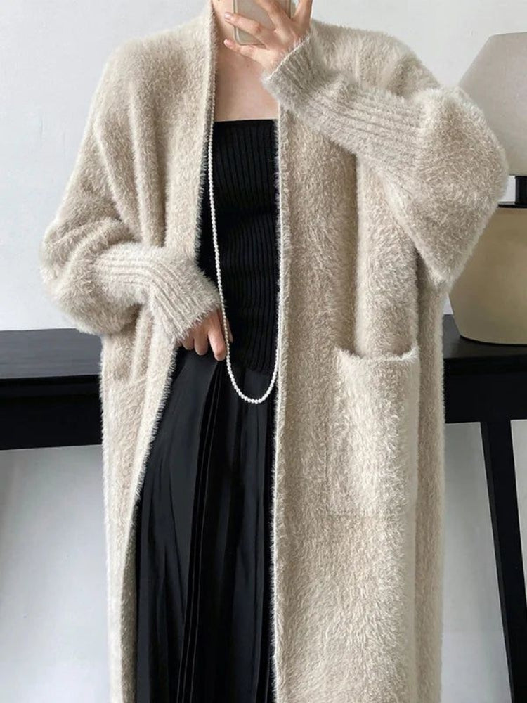 Alma Lang Cardigan mit Taschen und Relaxed Fit für Damen