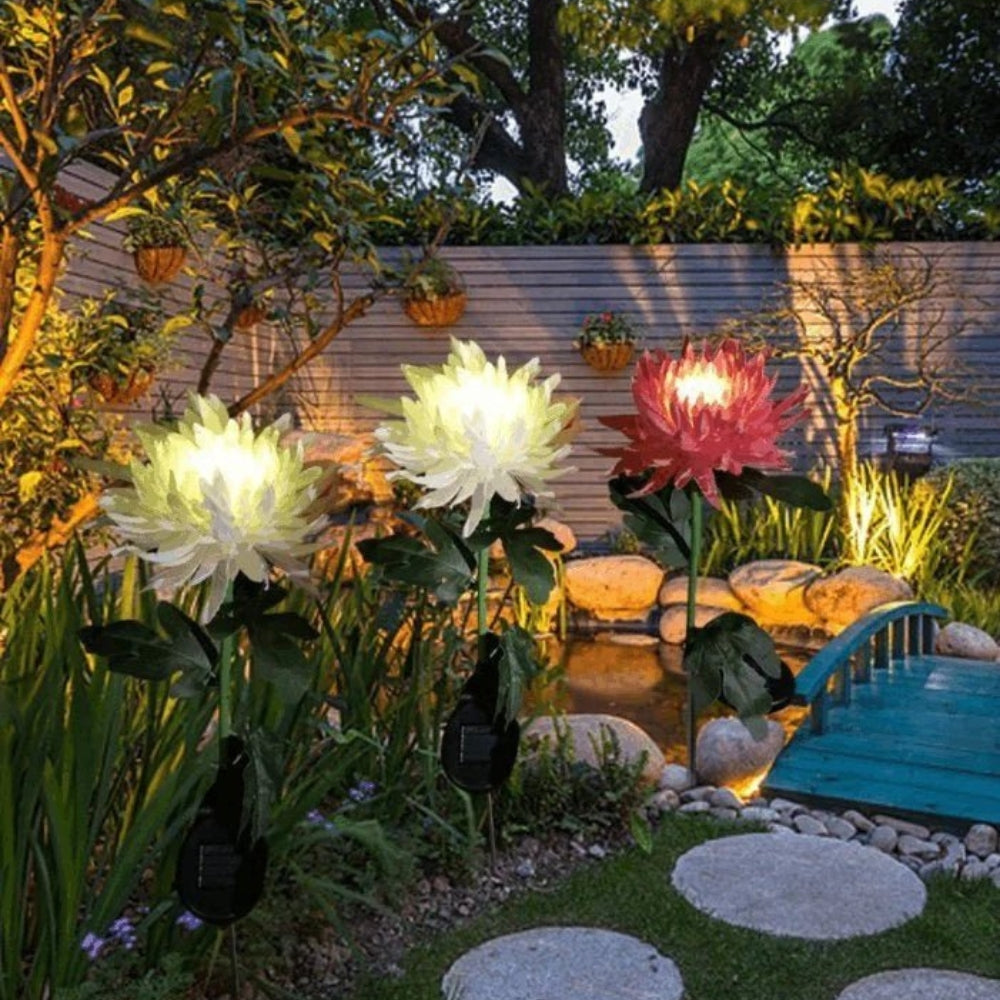 BloomGlow solarbetriebene Gartenlampen – Farbwechselnde LED-Außenbeleuchtung