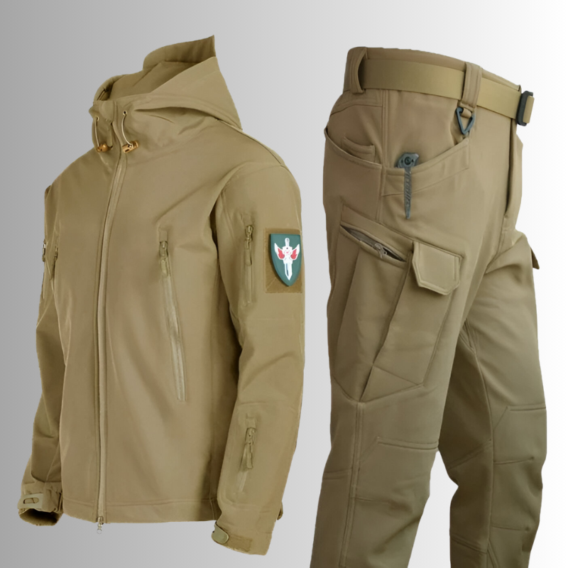 Taktisches Softshell-Jacke und Cargo-Hosen Set