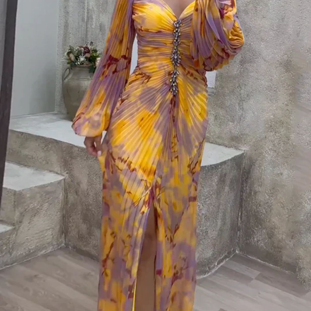 Elise – Lange Volantkleid