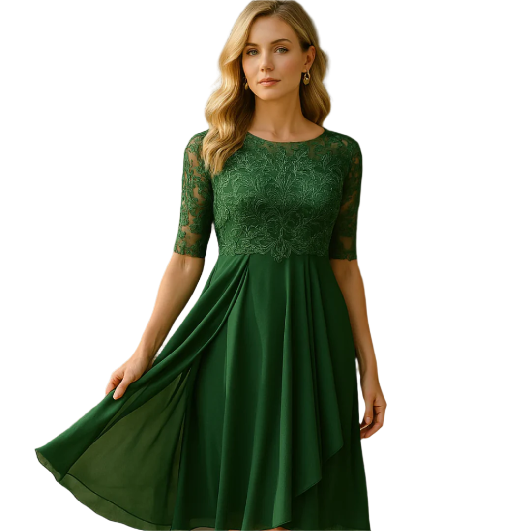 Lässiges 3/4-Ärmel Mini-Kleid für Frauen – Komfortabel und Stilvoll