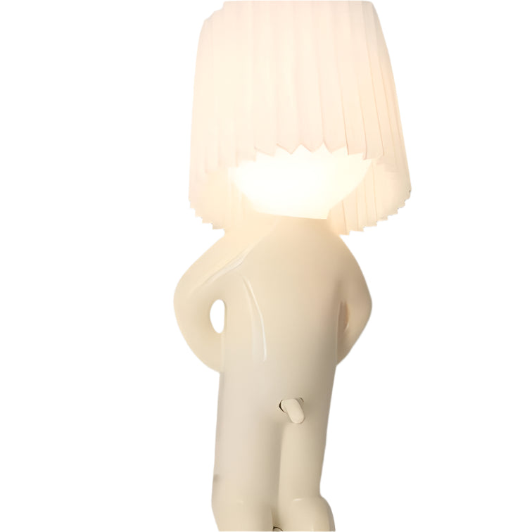 WhimsiGlow - Lampe Figur mit Plissee-Schirm Persönlichkeit