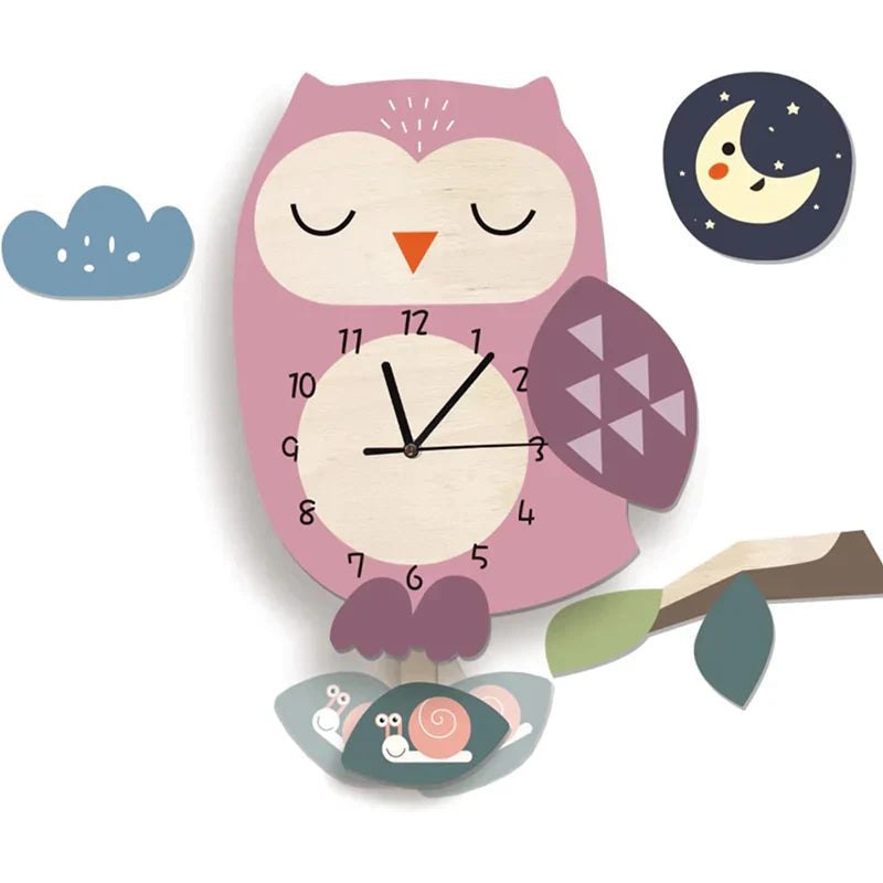 TickTock - Süße Tierpendeluhren für Kinderzimmer