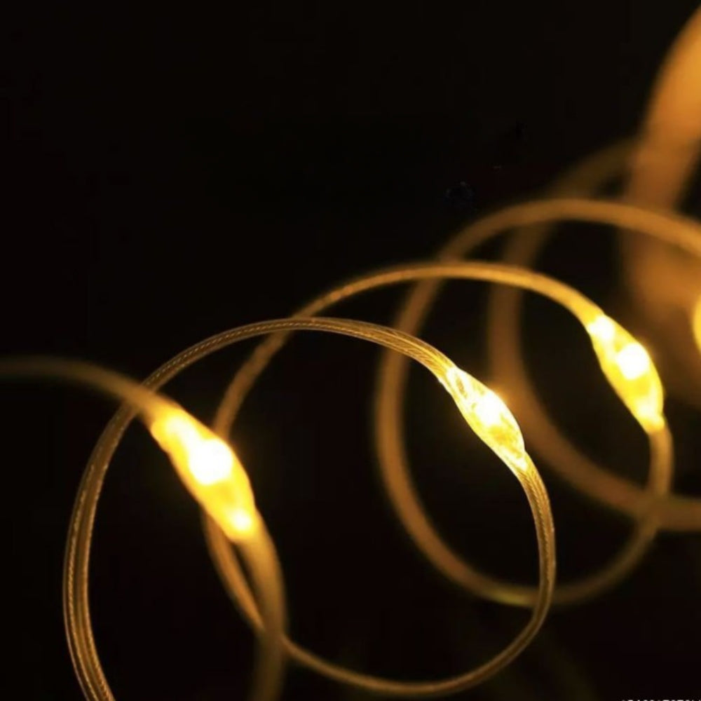 LumiFlex Wiederaufladbarer Tragbarer LED-Lichtstreifen mit Aufrollbarem Kabel und Aufhängung
