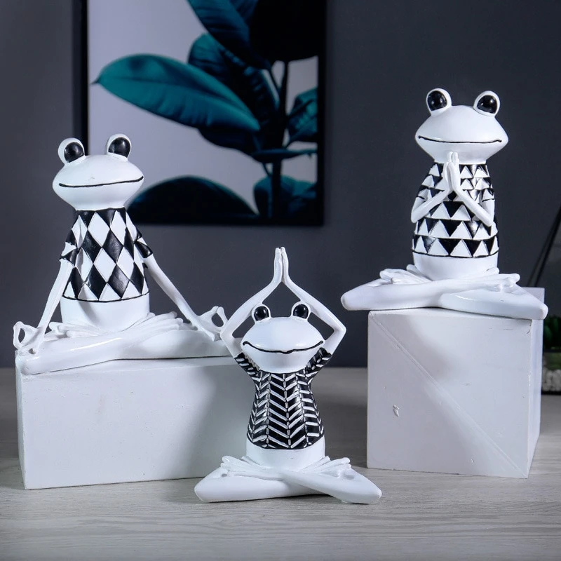 ZenFrog - Stilvolle meditative Frosch-Homemodern Figur Deko