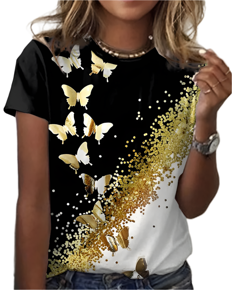 Alma Elegantes Damentop mit Rundem Hals und Weichem Schnitt