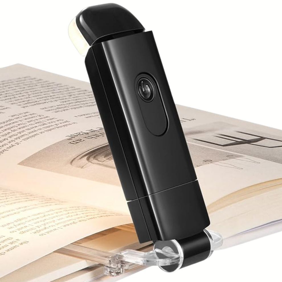 GlowClip - Tragbare LED-Leselampe mit einfachem Clip-On-Design