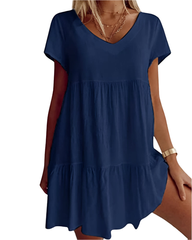 Hanna - Mini-Kleid mit Rüschen und kurzen Ärmeln