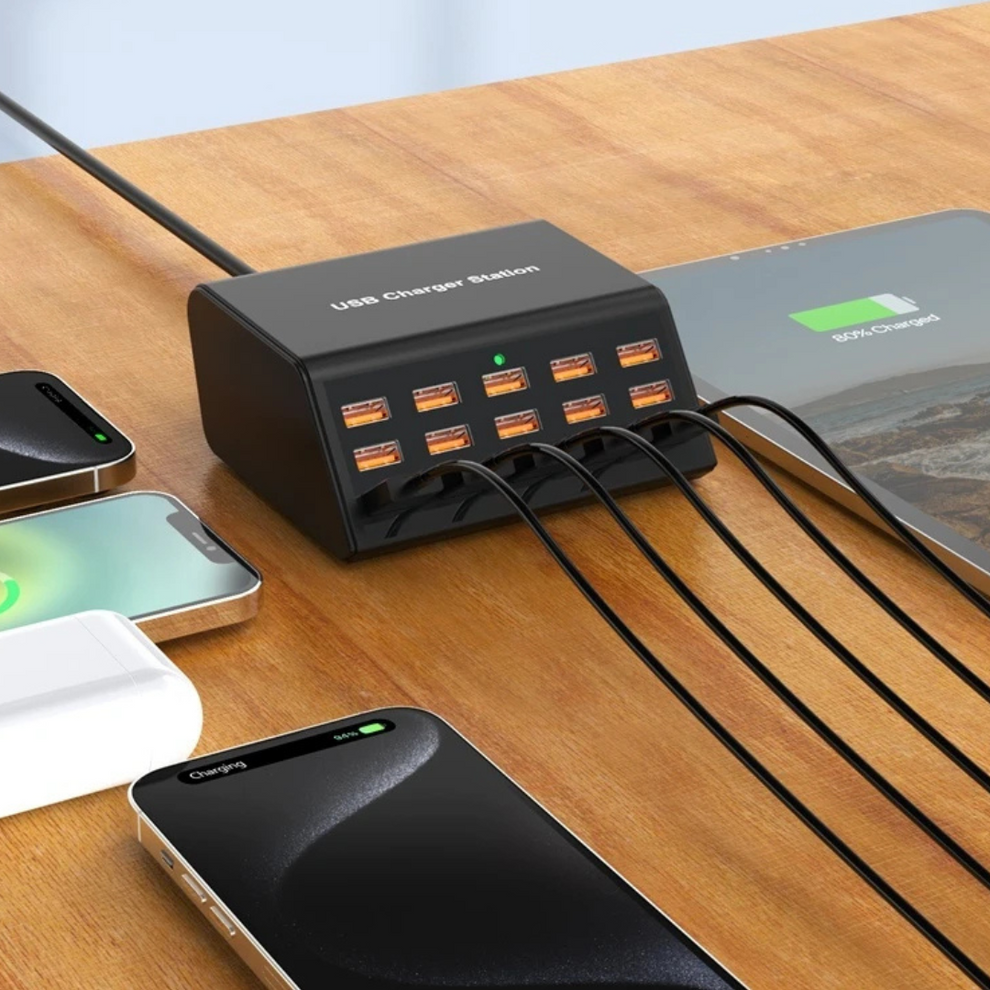 PowerDock - Hochgeschwindigkeits 12-Port USB-Ladestation