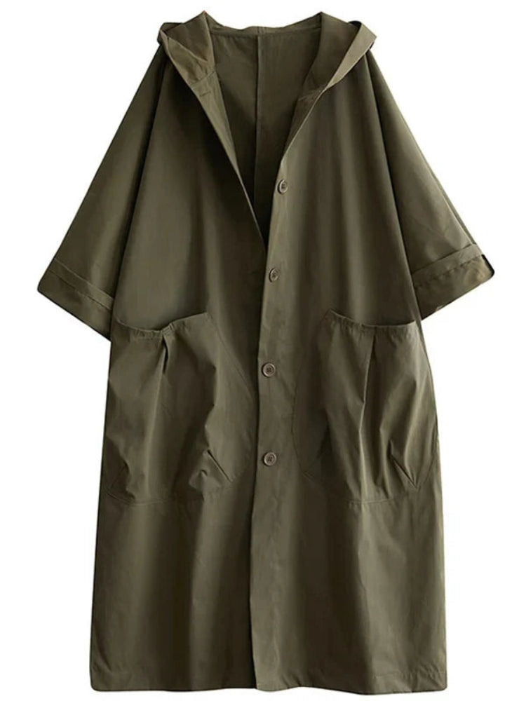 Sofie Let Trenchcoat mit Kapuze und Knopfschluss für Damen