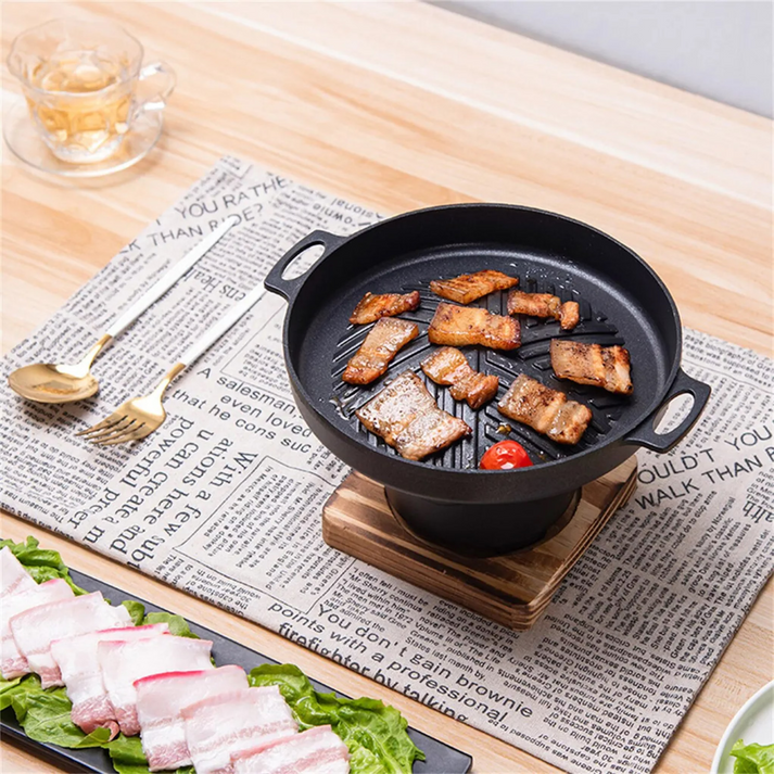 GrillMate - Tragbarer Grill mit Holzuntergrund