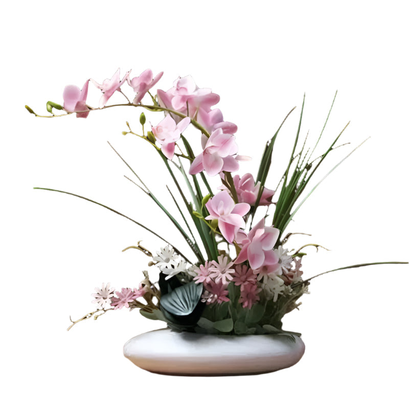 OrchidElegance künstliches Orchideens Arrangement – Realistische Blumen dekoration in einer modernen Vase