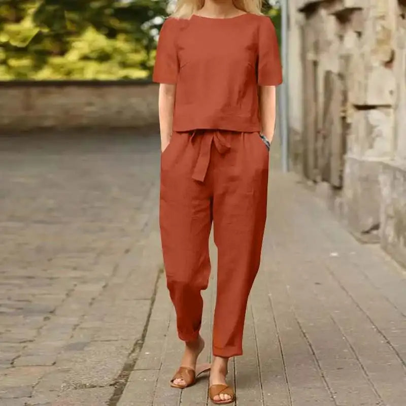 Olivia Elegantes Sommer Set – Stilvolles Zweiteiliges Outfit für Warme Tage