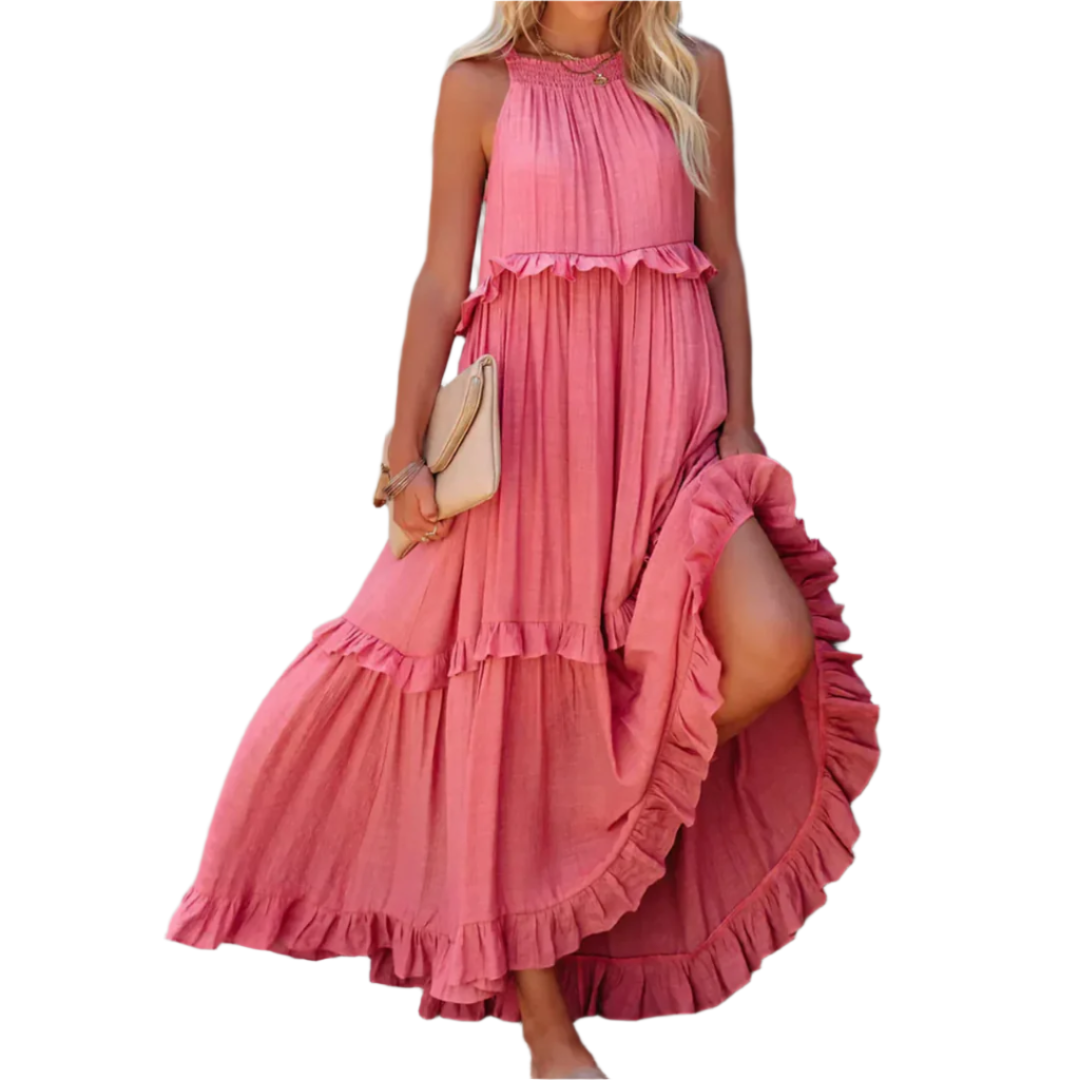 Elegantes Maxikleid für Frauen – Figurbetonte A-Linie Silhouette