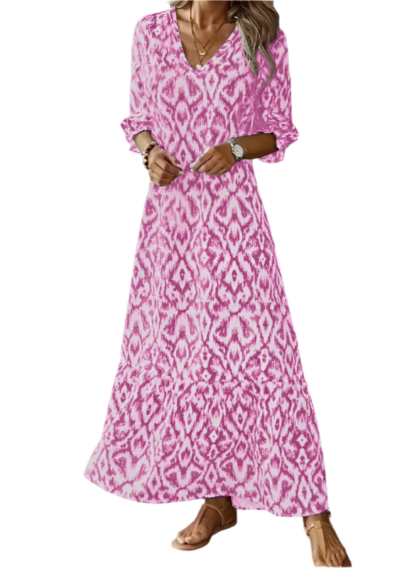 Jasmin - Glamouröse langärmelige Maxikleid