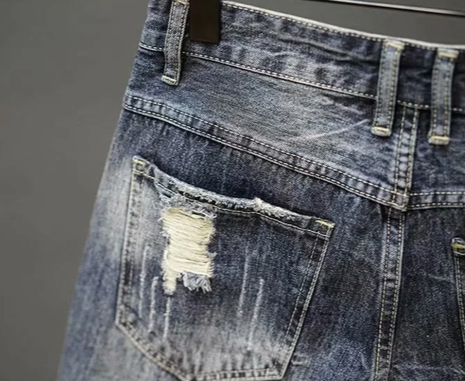 Men's Straight Loose Denim Shorts Mode Streetwear