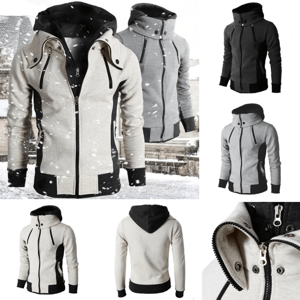 Lauge – Warme Langarmjacke mit Kapuze und mehreren Taschen