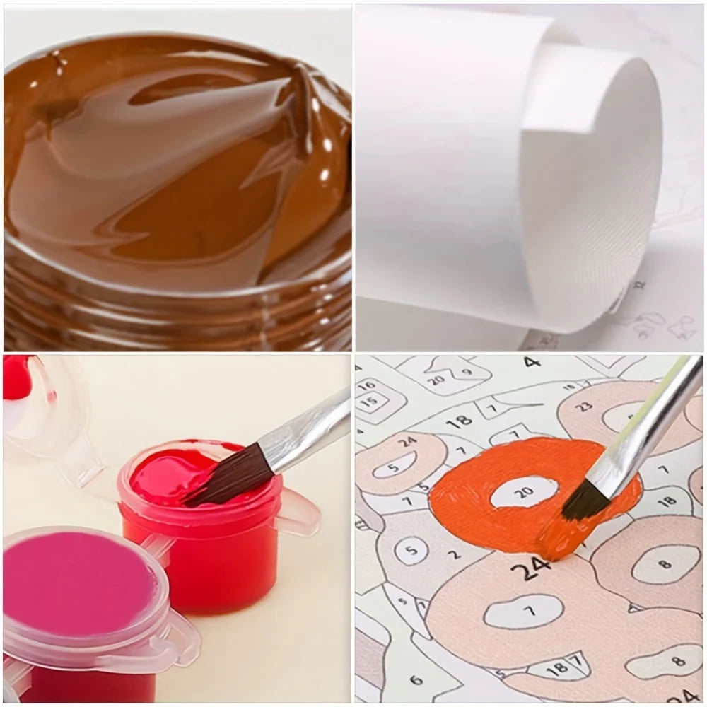 ColorMuse DIY Katzenmalset – Ölfarben nach Zahl Set für Entspannung und kreative Gestaltung