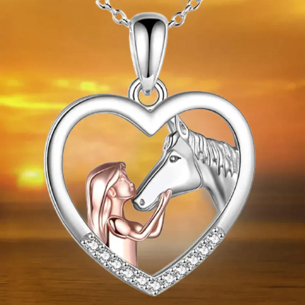 Hestekraft Herzschmuck – Elegantes Geschenk für Pferdeliebhaber 1+1 Gratis