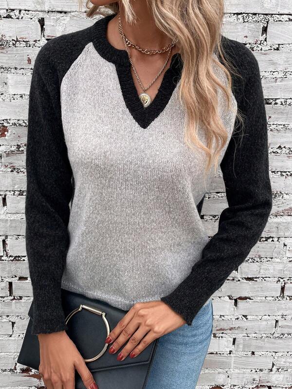 AutumnTrend®-Pullover mit V-Ausschnitt