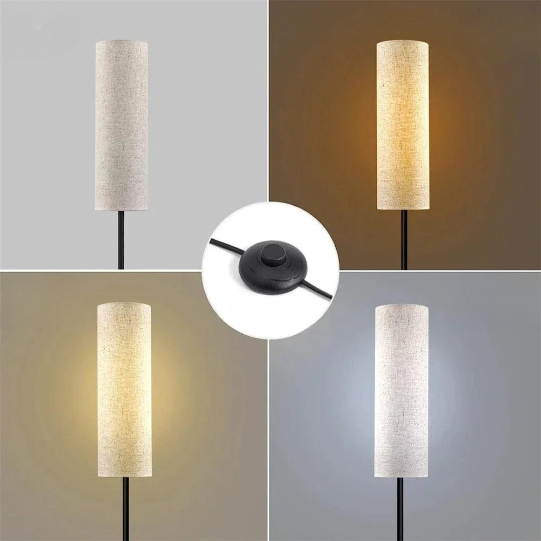 LumiCyl – Moderne Stehlampe mit zylindrischem Stoffschirm