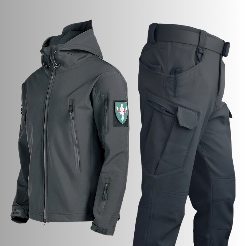 Taktisches Softshell-Jacke und Cargo-Hosen Set