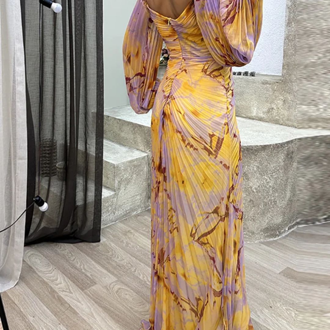 Elise – Lange Volantkleid