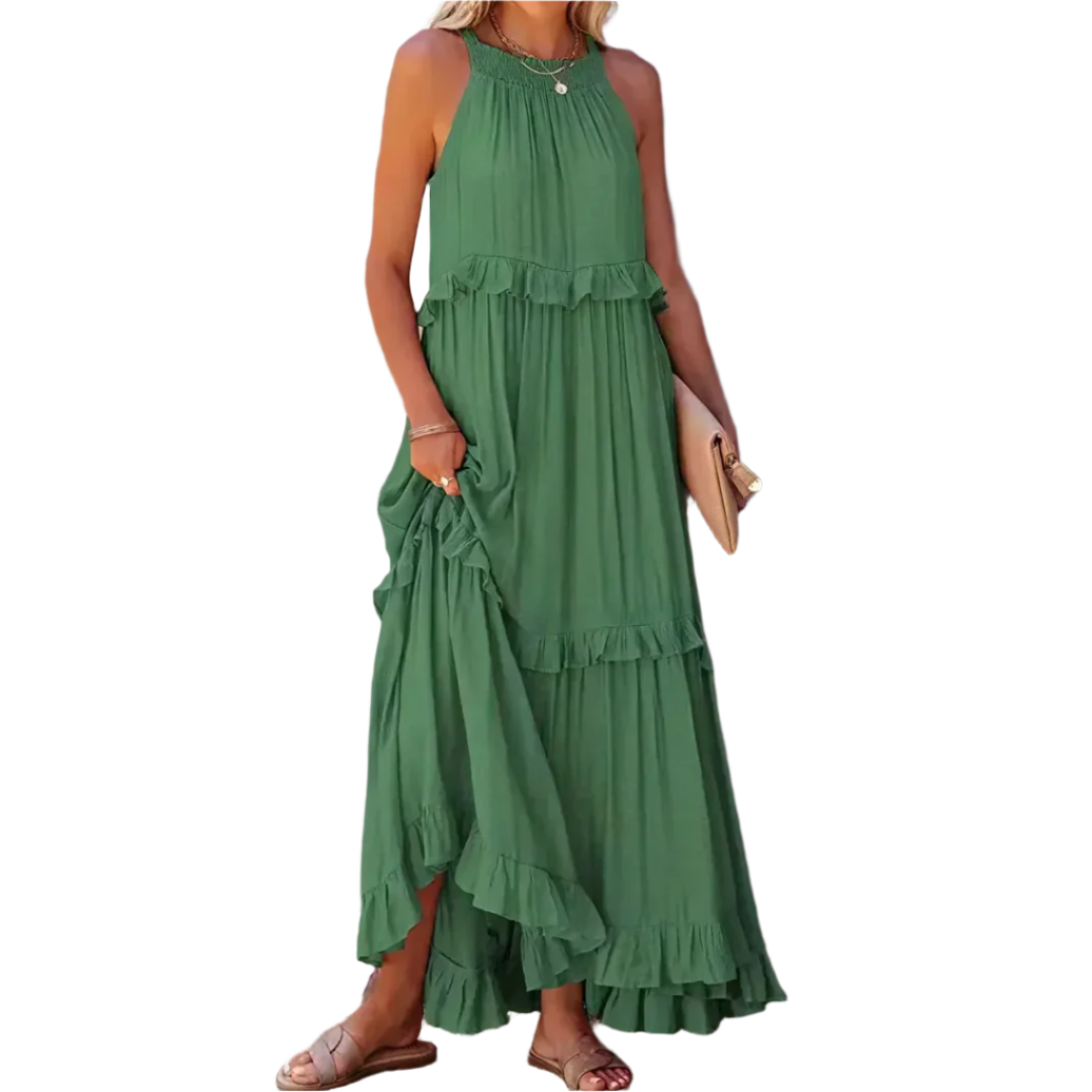 Elegantes Maxikleid für Frauen – Figurbetonte A-Linie Silhouette