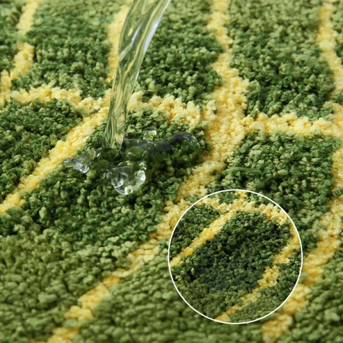 LeafLuxe - Ovale Fußmatte Naturinspirierter Teppich