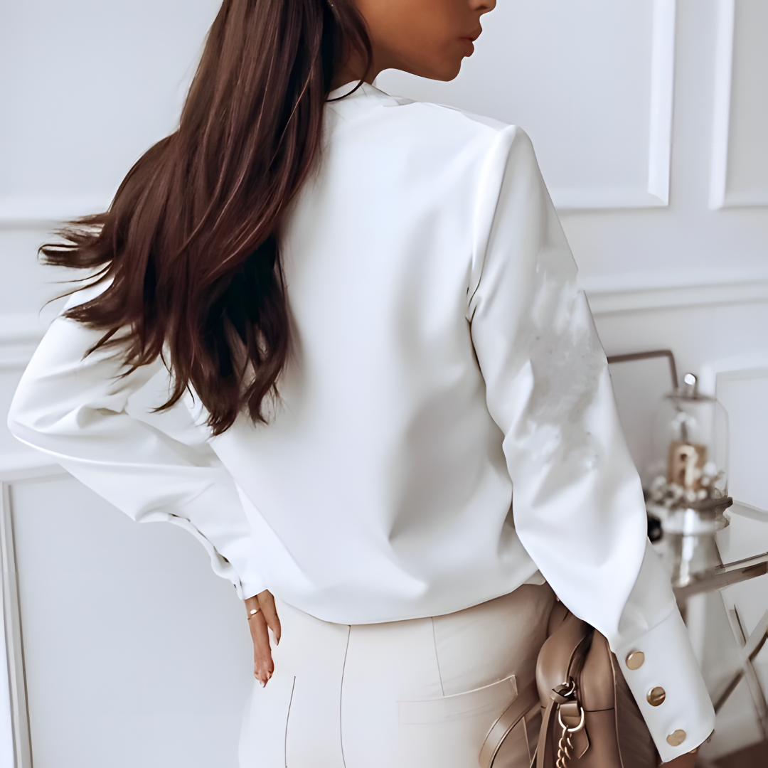 Selma Elegante Bluse mit Knöpfen und Figurbetontem Schnitt
