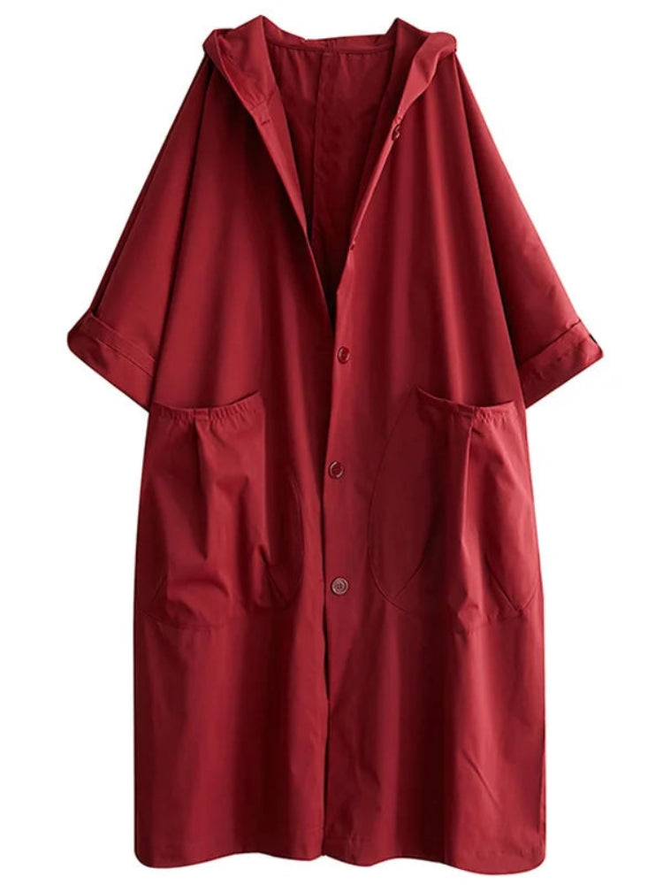 Sofie Let Trenchcoat mit Kapuze und Knopfschluss für Damen