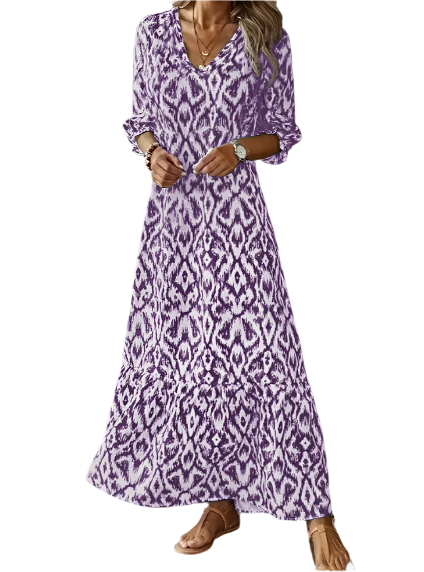 Jasmin - Glamouröse langärmelige Maxikleid