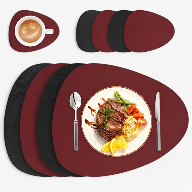 Bordluna Elegante Beidseitige Tischsets & Untersetzer-Set