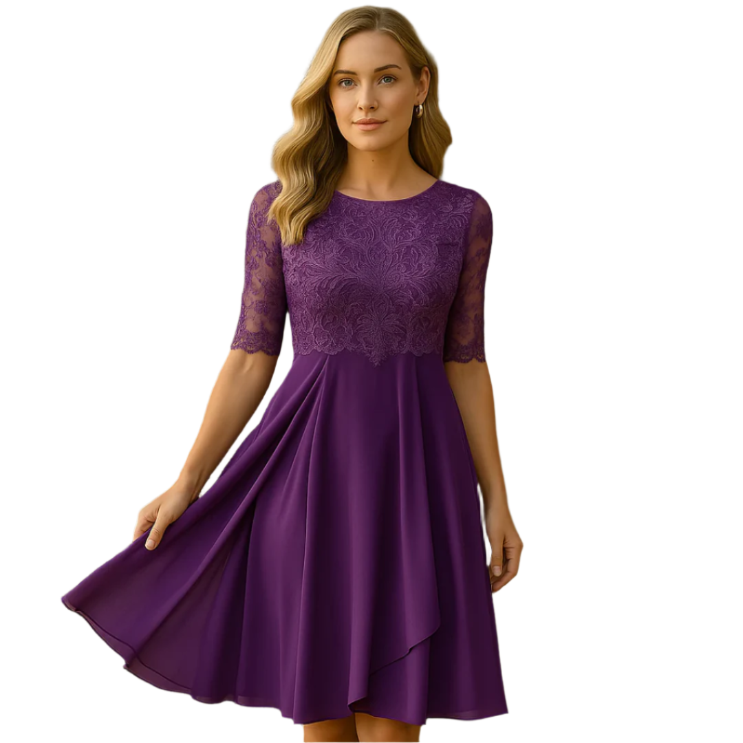 Lässiges 3/4-Ärmel Mini-Kleid für Frauen – Komfortabel und Stilvoll