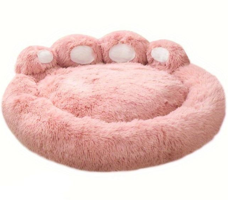 CozyPaw Waschbarer Haustierbett mit Pfotenform-Design