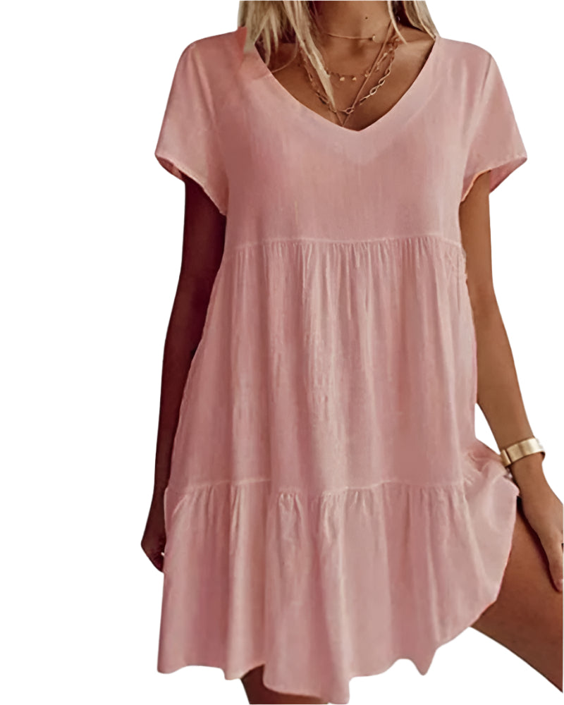 Hanna - Mini-Kleid mit Rüschen und kurzen Ärmeln