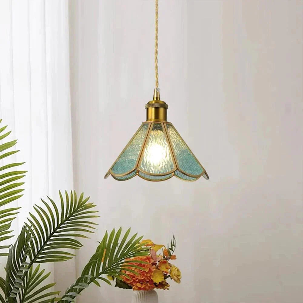 LumiGlas Pendellampe – elegante Beleuchtung mit texturiertem Glasschirm