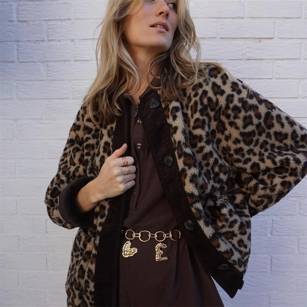 Adeline - Leopardprint-Fleecejacke für Frauen
